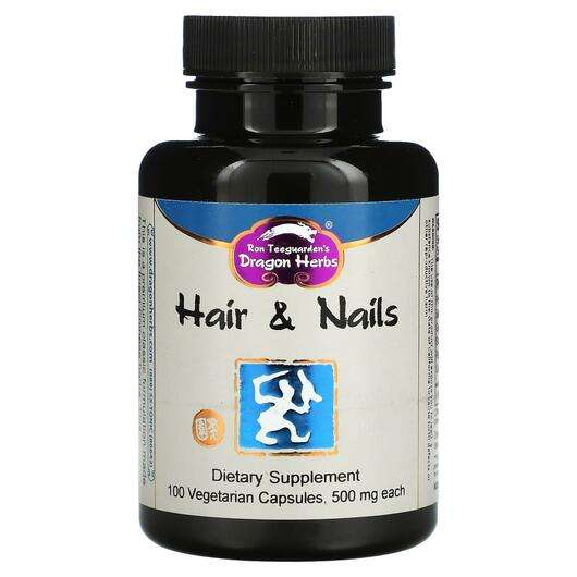 Основне фото товара Dragon Herbs, Hair & Nails 500 mg, Шкіра нігті волосся, 10...