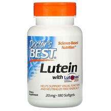 Doctor's Best, Lutein with Lutemax, Лютеїн 20 мг, 180 капсул