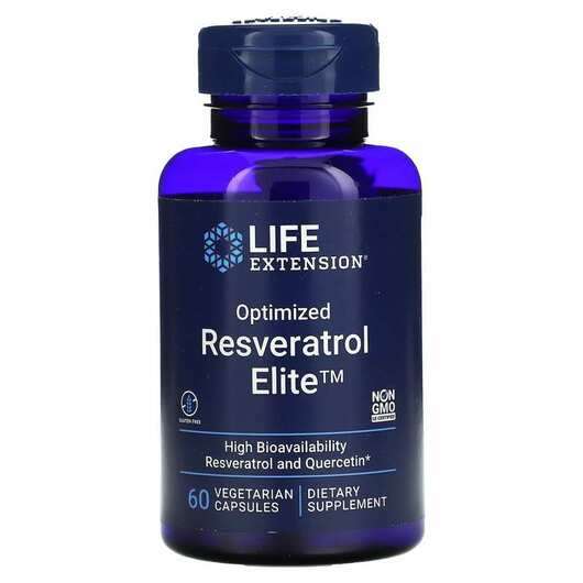 Основне фото товара Life Extension, Optimized Resveratrol Elite, Ресвератрол, 60 к...