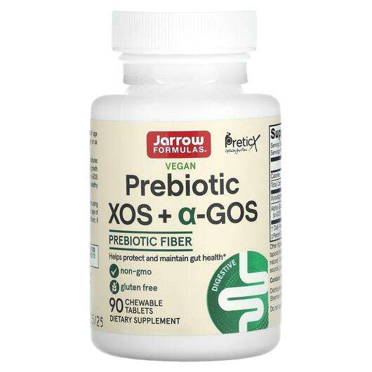 Основное фото товара Jarrow Formulas, Пребиотики, Prebiotic XOS + a-GOS Prebiotic F...