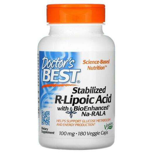 R-Lipoic Acid + Na-RALA, R-ліпоєва кислота 100 мг, 180 капсул