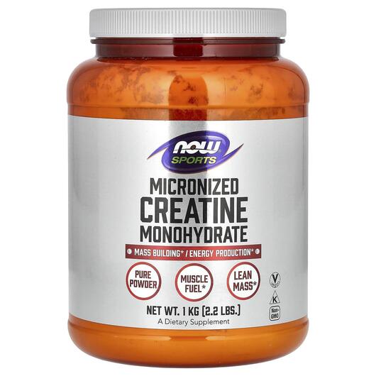 Основне фото товара NOW Foods, Sports Micronized Creatine Monohydrate, Креатин, 1 кг