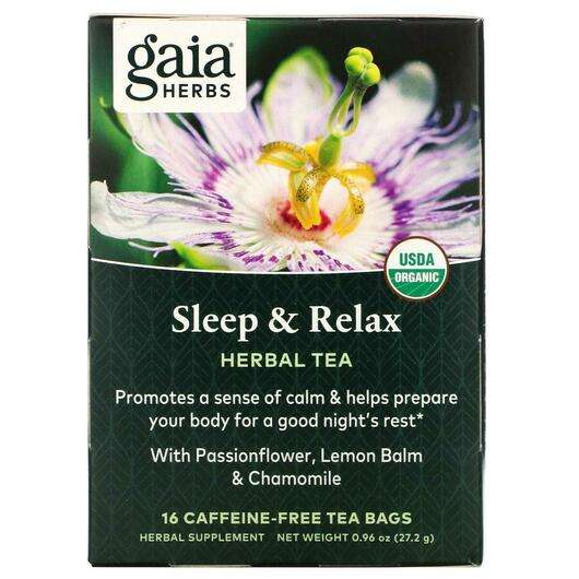Основне фото товара Gaia Herbs, Sleep & Relax Caffeine-Free, Органічний чай, 2...