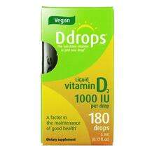 Ddrops, Витамин D2 Эргокальциферол, Liquid Vitamin D2 1000 IU,...