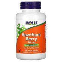 Now, Hawthorn Berry 540 mg, Глід 540 мг Ягоды, 100 капсул