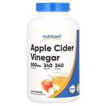 Nutricost, Apple Cider Vinegar 500 mg, Оцет, 240 капсул