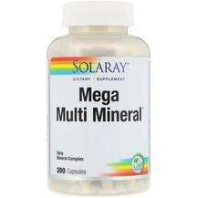 Solaray, Mega Multi Mineral, Мега Мінерали, 200 капсул