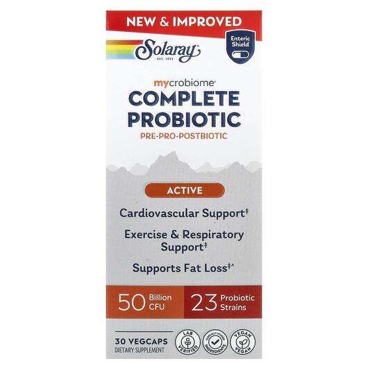 Основное фото товара Пробиотики, Mycrobiome Complete Probiotic Active, 30 капсул