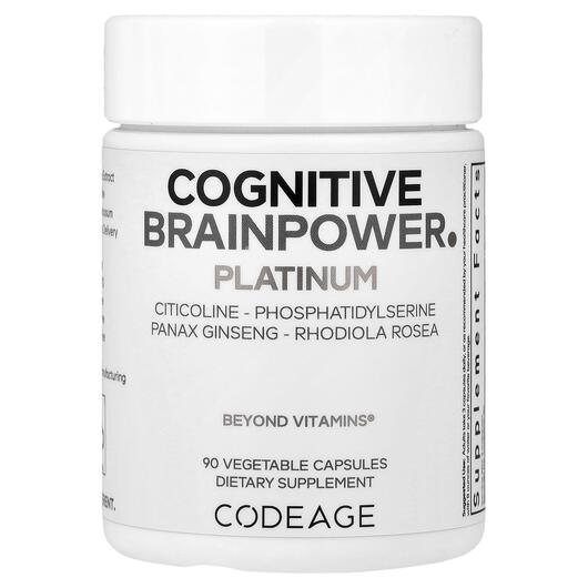 Основное фото товара Поддержка мозга, Cognitive Brainpower Platinum, 90 капсул