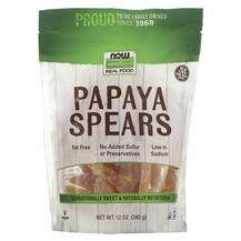 Real Food Papaya Spears Ферменты Папайи NOW Foods