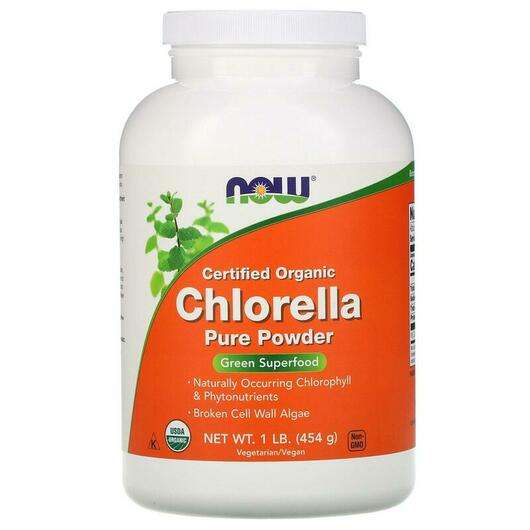 Основне фото товара Now, Chlorella Powder, Хлорела, 454 г