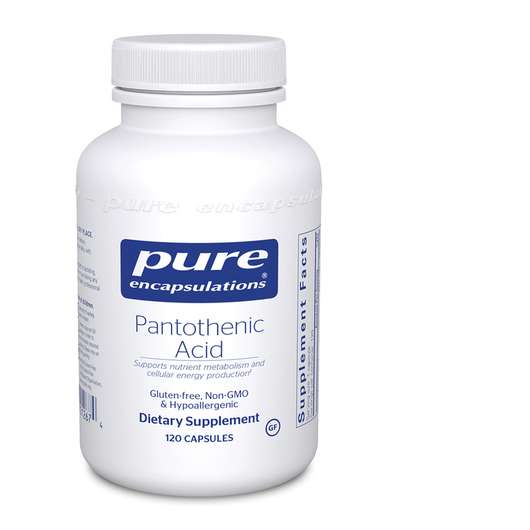 Основне фото товара Pure Encapsulations, Pantothenic Acid, Вітамін B5 Пантотенова ...