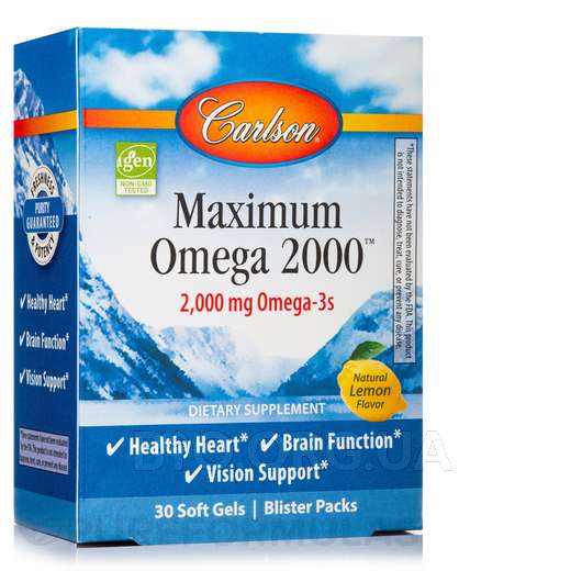 Фото товару Maximum Omega 2000 Natural Lemon Flavor Blister Packs
