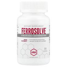 Ferrosolve High Potency Железо NBI Health 30 капсул