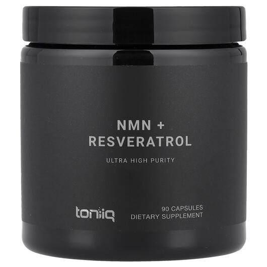 Основное фото товара Toniiq, Ресвератрол, NMN + Resveratrol, 90 капсул