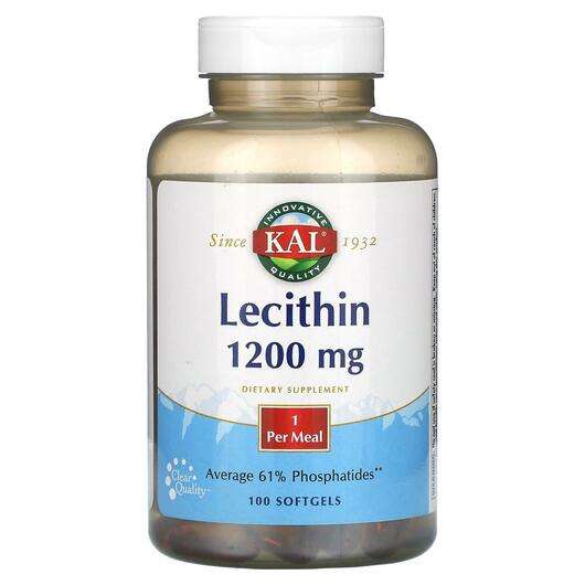 Основне фото товара KAL, Lecithin 1200 mg, Лецитин, 100 капсул