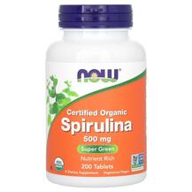 Spirulina 500 mg Спирулина 500 мг NOW 200 таблеток