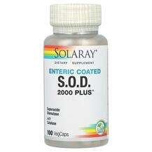 Solaray, Супероксиддисмутаза, S.O.D. 2000 Plus, 100 капсул