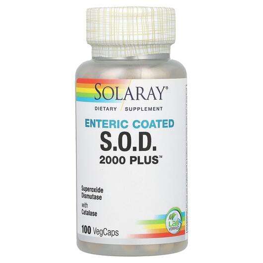 Основне фото товара Solaray, S.O.D. 2000 Plus, Супероксиддисмутаза, 100 капсул