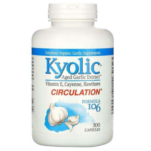 Основне фото товара Kyolic, Aged Garlic Extract Circulation Formula 106, Екстракт ...