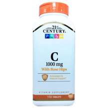 21st Century, C 1000 mg, Вітамін С с шипшиною, 110 таблеток