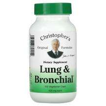Поддержка органов дыхания, Lung & Bronchial 425 mg, 100 ка...