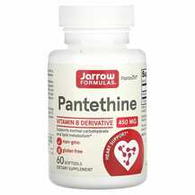 Jarrow Formulas, Пантетин 450 мг, Pantethine 450 mg, 60 капсул
