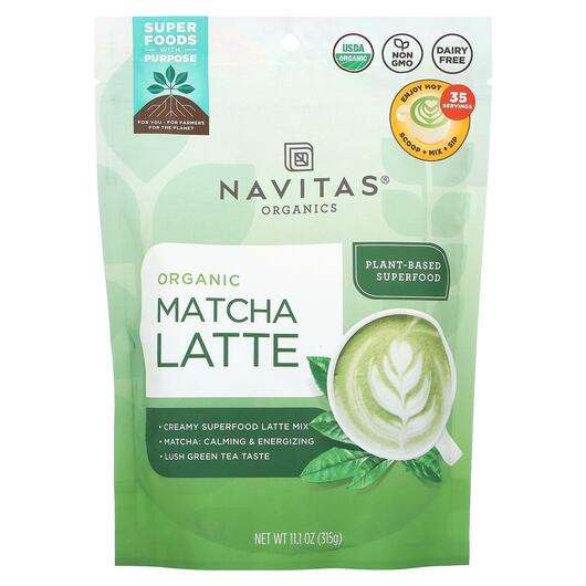 Основне фото товара Navitas Organics, Organic Matcha Latte, Чай Матча, 315 г
