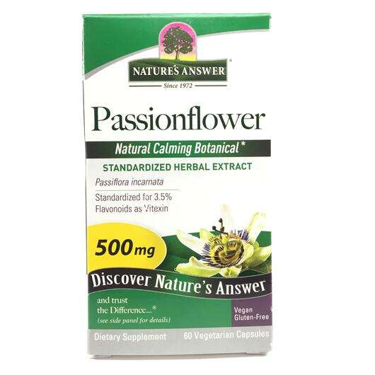 Основне фото товара Nature's Answer, Passionflower, Пассифлора 500 мг 60капсул, 60...