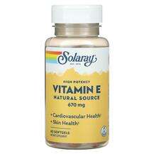 Solaray, Витамин E Токоферолы, Vitamin E Natural Source High P...