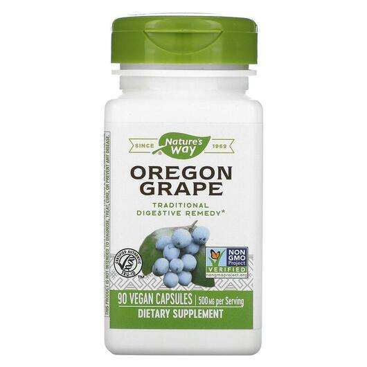 Основне фото товара Nature's Way, Oregon Grape 500 mg, Орегонський виноград 500 мг...