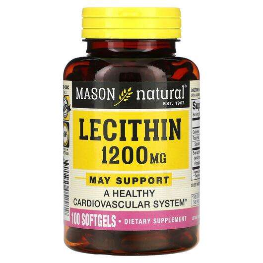 Основное фото товара Mason, Лецитин, Lecithin 1200 mg, 100 капсул