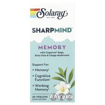Підтримка мозку Sharpmind Memory Solaray 60 Vegcaps