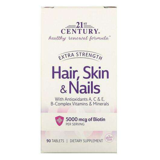 Hair Skin Nails, Біотин 5000 мкг, 90 таблеток