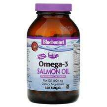 Bluebonnet, Масло дикого лосося, Omega-3 Salmon Oil, 180 капсул