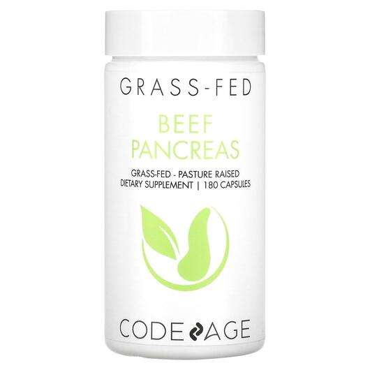 Beef Pancreas Grass-Fed Pasture Raised, Панкреатин, 180 капсул