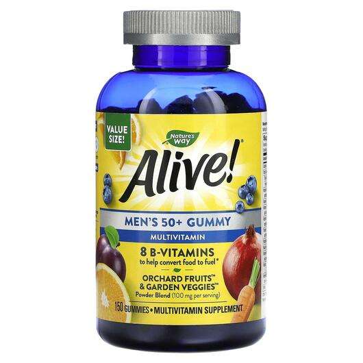 Фото товару Alive! Men's 50+ Gummy Multivitamin Fruit Flavors