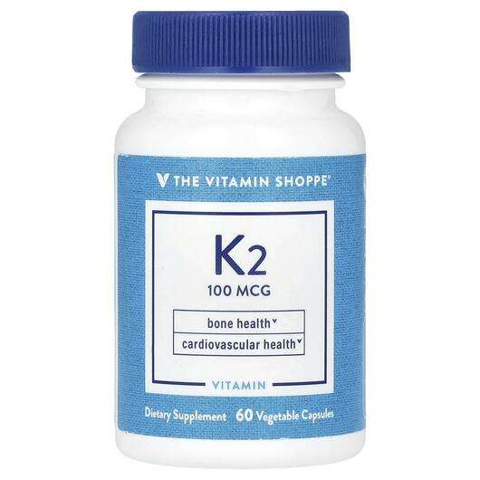Основное фото товара The Vitamin Shoppe, Витамин K2, Vitamin K2 100 mcg, 60 капсул