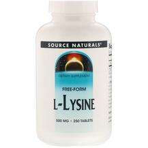 Source Naturals, L-Lysine 500 mg, L-Лізин 500 мг, 250 таблеток