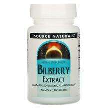 Source Naturals, Bilberry Extract 50 mg 120, Чорничний екстрак...