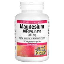 Natural Factors, Magnesium Bisglycinate 200 mg, Магній Бісглиц...