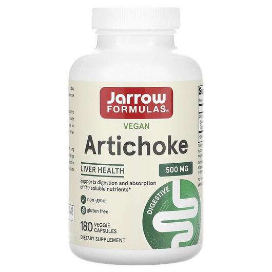 Основное фото товара Jarrow Formulas, Артишок 500 мг, Artichoke 500 mg, 180 капсул