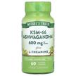Фото товару KSM-66 Ashwagandha Plus L-Theanine 600 mg, Ашваганда, 60 таблеток