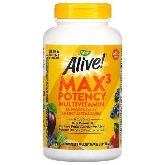 Основне фото товара Nature's Way, Max 3 Potency Multi, Мультивітаміни без заліза, ...