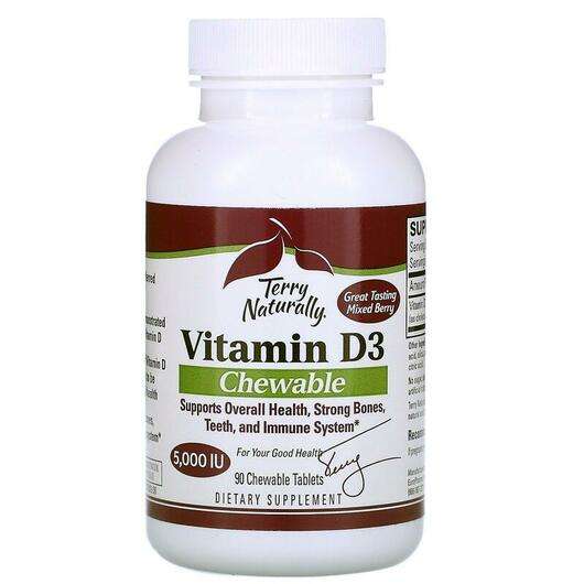 Vitamin D3 Chewable, Вітамін D3 5000 IU, 90 цукерок