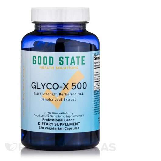 Основне фото товара Good State, Glyco-X 500 with Extra Strength Berberine HCL, Бер...