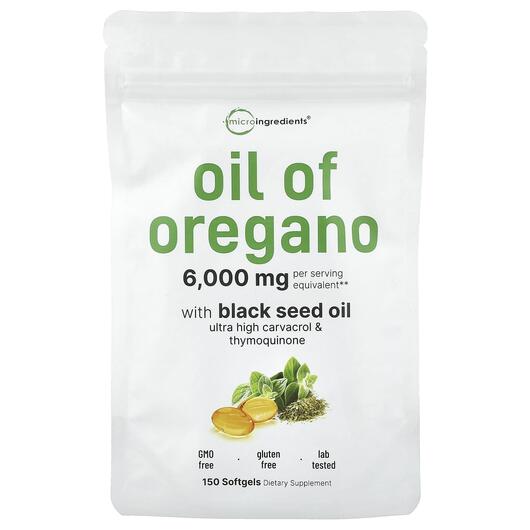 Основное фото товара Micro Ingredients, Масло орегано, Oil of Oregano, 150 капсул