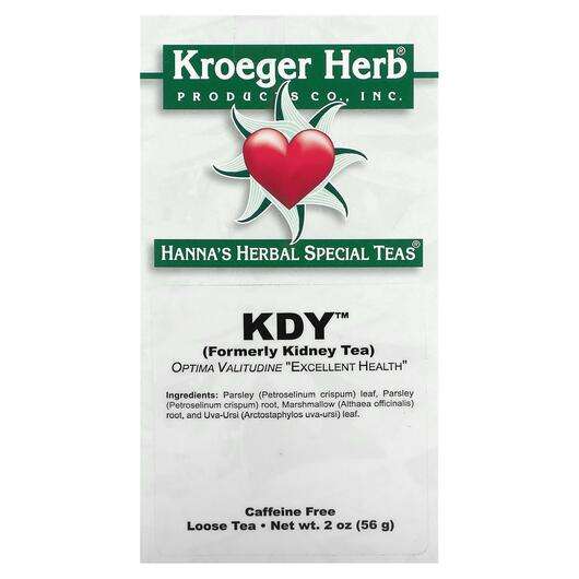 Основное фото товара Kroeger Herb, Травяные добавки, Hanna's Herbal Special Teas KD...