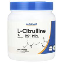 L-Citrulline Unflavored L-Цитруллин Nutricost 600 г L-Citrulline Unflavored L-Цитруллин Nutricost 600 г