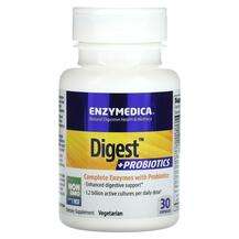 Enzymedica, Digest + Probiotics, Пробіотики, 30 капсул